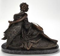 Lot 350 - A second half 20th Century patinated bronze...