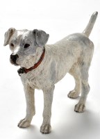 Lot 351 - A cold painted bronze model of a Jack Russell...