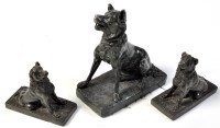 Lot 353 - *Three carved serpentine marble models of the...