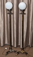 Lot 371 - *A pair of late 20th Century bronzed lamp...