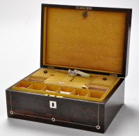 Lot 385 - A 19th Century rosewood work-box, of...