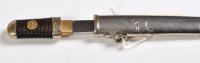 Lot 444 - A Japanese ken, the single edged blade on a...