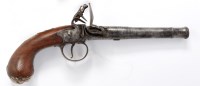 Lot 465 - A Flintlock canon barrel pistol, by Barber,...