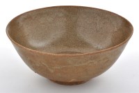 Lot 483 - Yaozhou celadon type stoneware bowl, the sides...