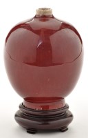 Lot 500 - Small flambé glaze ovoid shaped vase, with...
