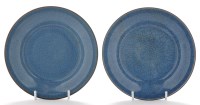 Lot 505 - Pair of blue crackle glaze dishes, of Guan-yao...