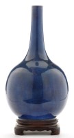 Lot 507 - Speckled blue glaze bottle vase, the body with...