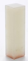 Lot 618 - Pale celadon jade 'square column' seal, two...