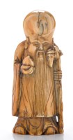 Lot 655 - Carved ivory figure of Shoulao, with oversized...