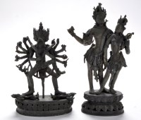 Lot 669 - Two Hindu-Buddhist bronzed metal deities, the...