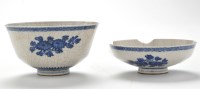 Lot 694 - Chinese blue and white covered bowl, the sides...