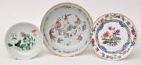 Lot 706 - Chinese Famille Rose shallow bowl, the centre...