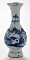 Lot 765 - Blue and white baluster shaped vase, with...