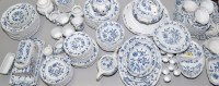 Lot 766 - Large Japanese Meissen style blue and white...