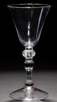 Lot 787 - A substantial light baluster goblet, the round...