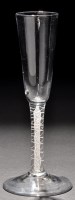 Lot 803 - A ratafia glass, the elongated round funnel...