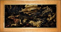 Lot 825 - Watties: an Art Deco Verre Eglomise panel,...