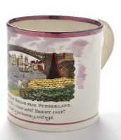 Lot 845 - A 19th Century Sunderland lustre creamware...