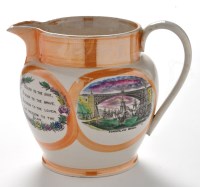 Lot 880 - A 19th Century Sunderland lustre jug,...