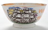 Lot 883 - A 19th Century Sunderland lustre bowl,...