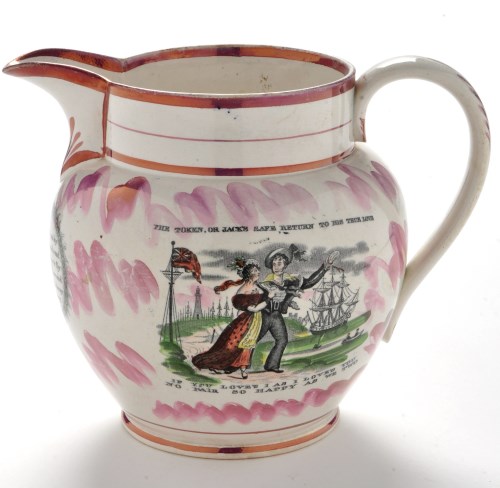 Lot 889 - A 19th Century Sunderland lustre jug,...