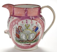 Lot 924 - A large 19th Century Sunderland lustre jug,...