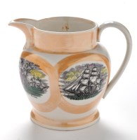 Lot 935 - A 19th Century Sunderland lustre jug, possibly...