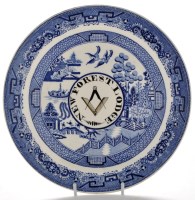 Lot 946 - A 19th Century Masonic interest plate, by...