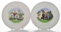 Lot 951 - Two 19th Century tea plates, by Dawson,...
