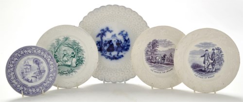 Lot 952 - Five 19th Century decorative plates, by Moore...