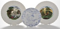 Lot 953 - Three 19th Century decorative plates, by Dixon...