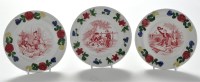Lot 959 - A set of three 19th Century decorative plates,...