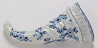 Lot 979 - Worcester moulded blue and white cornucopia...