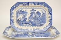 Lot 989 - Two Mason's blue and white Ironstone dishes,...