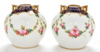 Lot 994 - Small pair of Royal Doulton globular vases,...