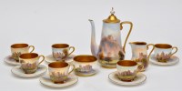 Lot 995 - Royal Worcester 'Castles' coffee ware, signed '...