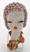 Lot 1012 - Goldscheider glazed terracotta wall mask,...