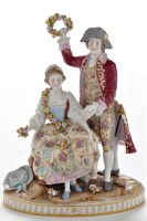 Lot 1014 - German 18th Century style figure group, of a...