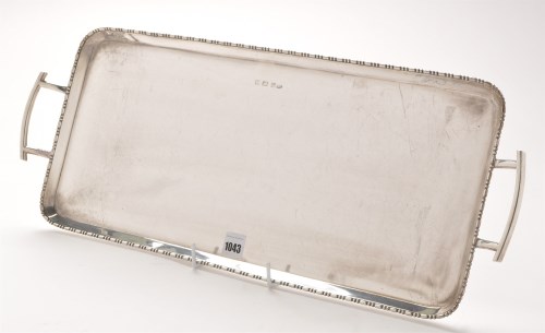 Lot 1043 - A George V two-handled tray, by Alexander...