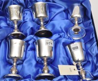 Lot 1059 - A set of six Elizabeth goblets, by Reid & Sons,...