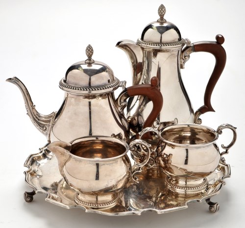 Lot 1071 - An Elizabeth II four piece silver tea service,...