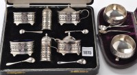 Lot 1075 - A George V condiment set, by William Suckling...