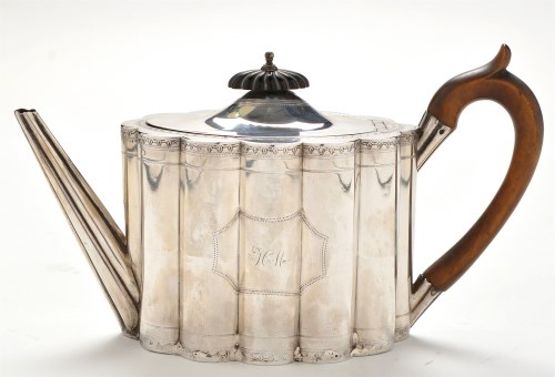 Lot 1079 - A George III teapot, by Henry Chawner, London...