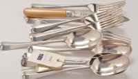 Lot 1109 - Early 20th Century silver flatware, comprising:...