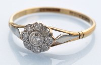 Lot 1215 - A diamond cluster ring, the brilliant-cut...
