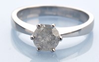 Lot 1276 - A single stone solitaire diamond ring, the...