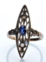Lot 1292 - An early 20th Century sapphire and diamond...