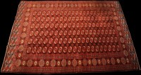 Lot 1332 - A tekke Turkoman carpet, the field decorated...