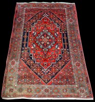 Lot 1344 - A Bidjar rug, the central lozenge shaped...