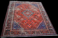 Lot 1356 - A Joshagan carpet, the central diamond shaped...